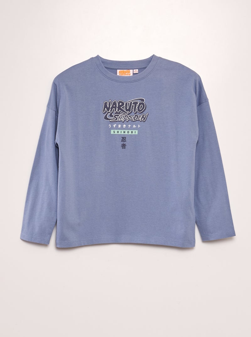 Wijd T-shirt met ronde hals 'Naruto' BLAUW - Kiabi