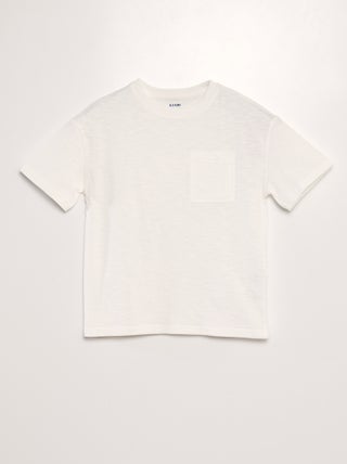 BT21 BTS Kpop Katoenen T-shirt Bite Fast Food Wit - Uniseks Maat M
