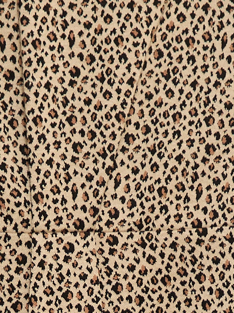Wijd uitlopende jurk van milanotricot met korte mouwen Biege - Kiabi