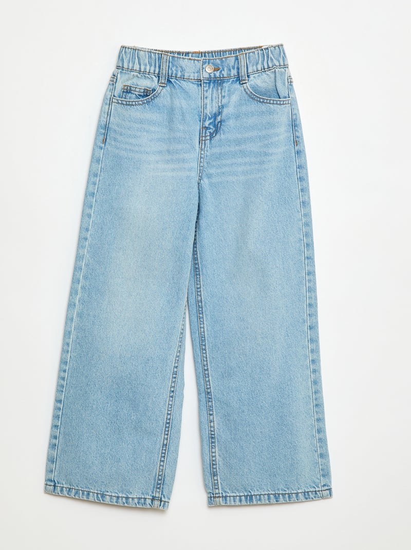 Wijde 5-pocket-jeans van spijkerstof Blauw - Kiabi