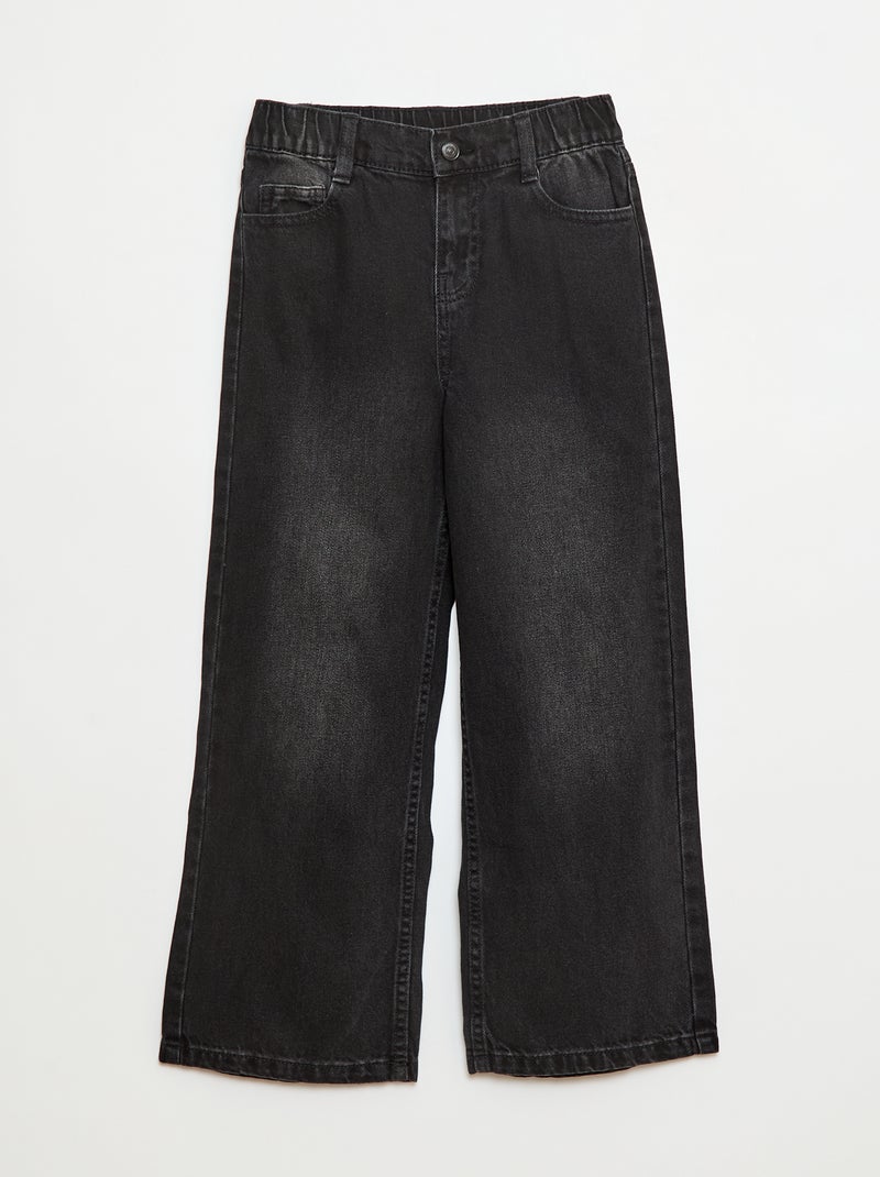 Wijde 5-pocket-jeans van spijkerstof Grijs - Kiabi