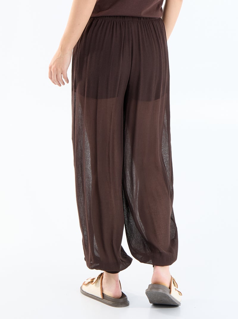 Wijde ballonbroek Bruin - Kiabi
