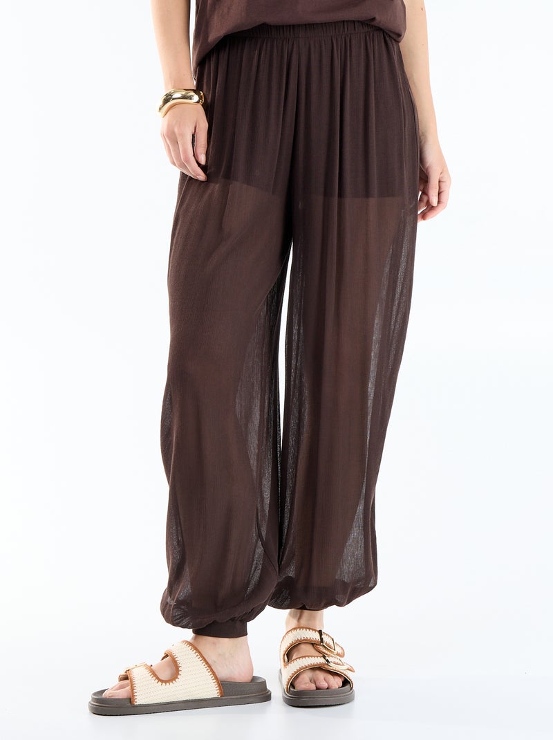 Wijde ballonbroek Bruin - Kiabi