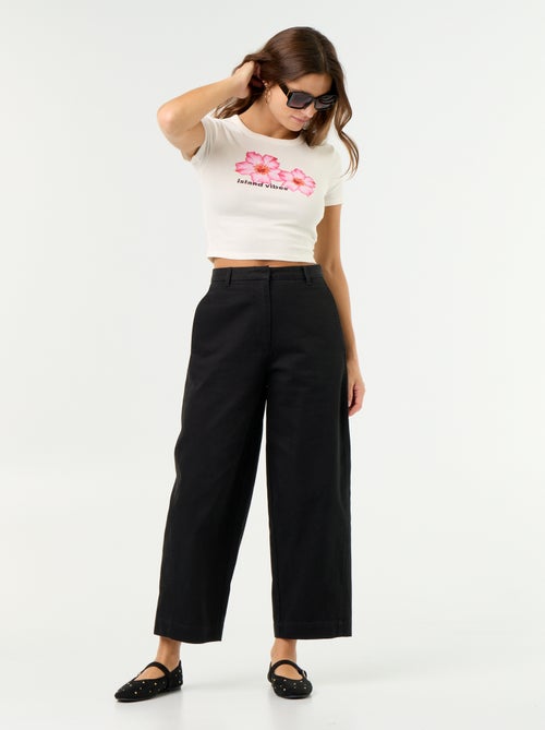 Wijde barrel-fit broek - Kiabi