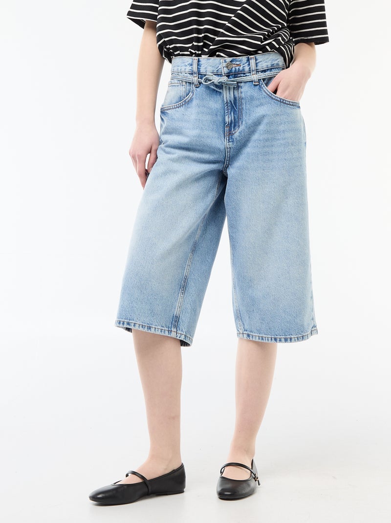 Wijde bermuda van denim Blauw - Kiabi