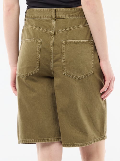 Wijde bermuda van twill - Kiabi