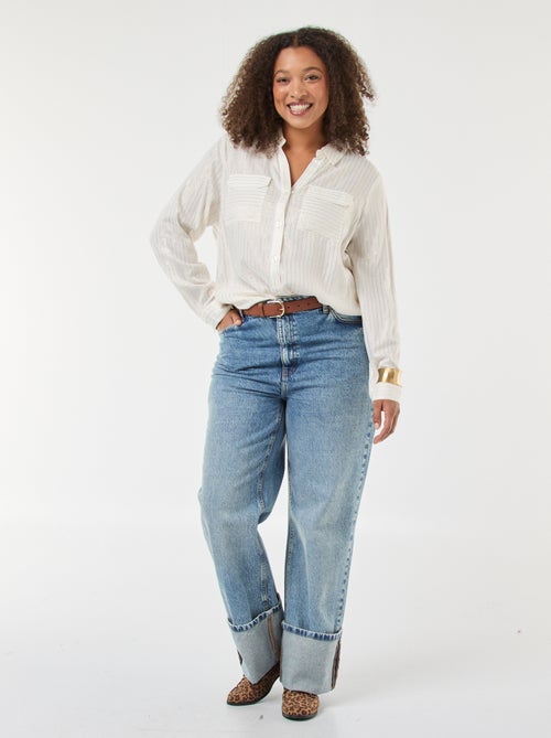 Wijde blouse met streepjes 'Vero Moda Curve' - Kiabi