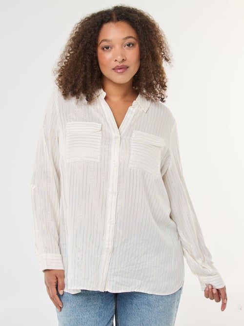 Wijde blouse met streepjes 'Vero Moda Curve' - Kiabi