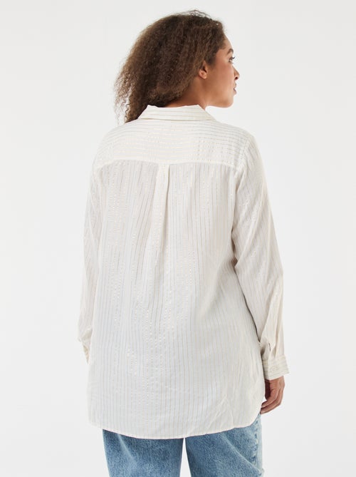 Wijde blouse met streepjes 'Vero Moda Curve' - Kiabi