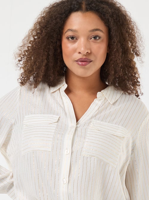 Wijde blouse met streepjes 'Vero Moda Curve' - Kiabi