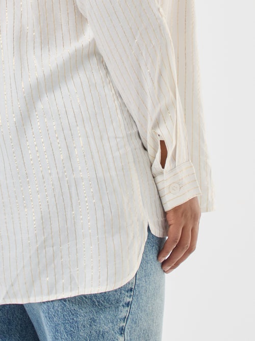 Wijde blouse met streepjes 'Vero Moda Curve' - Kiabi