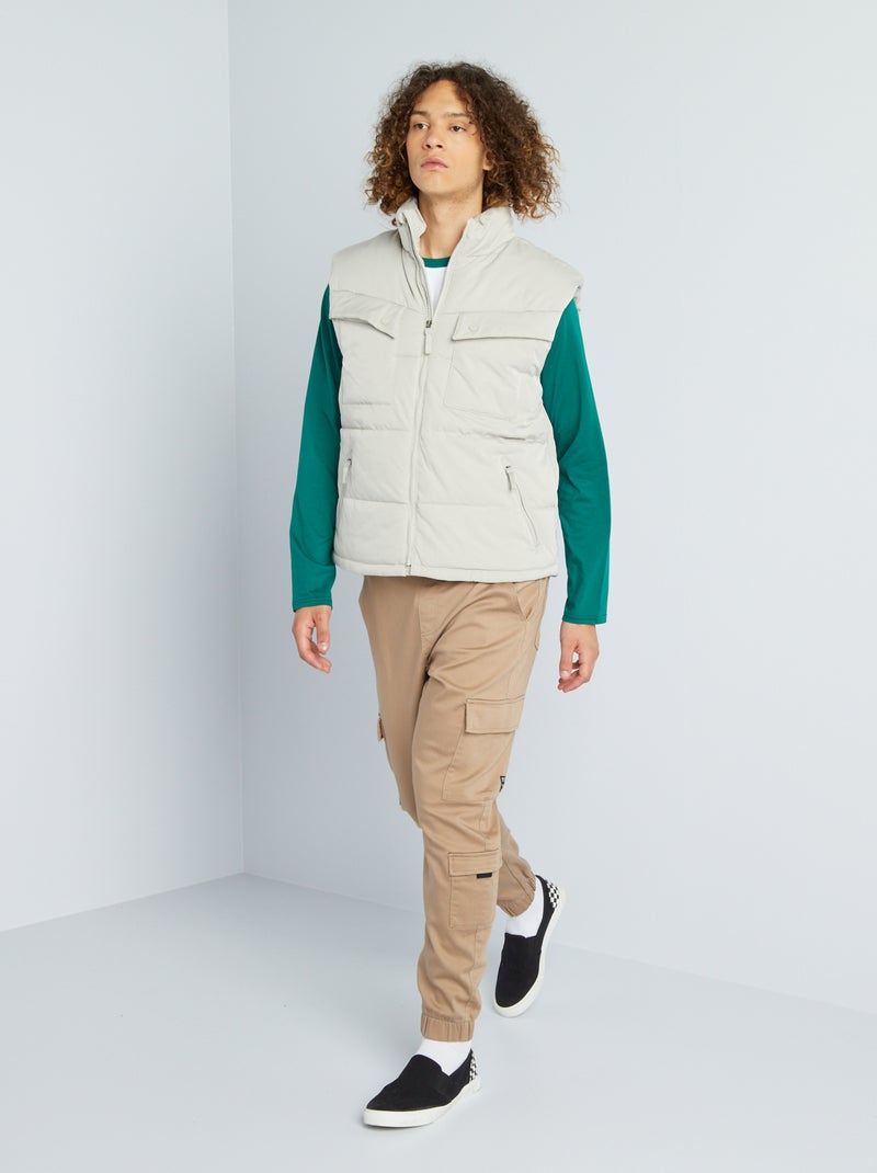 Wijde bodywarmer GRIJS - Kiabi