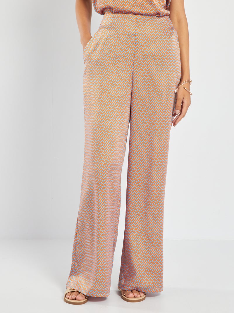 Wijde broek BLAUW - Kiabi