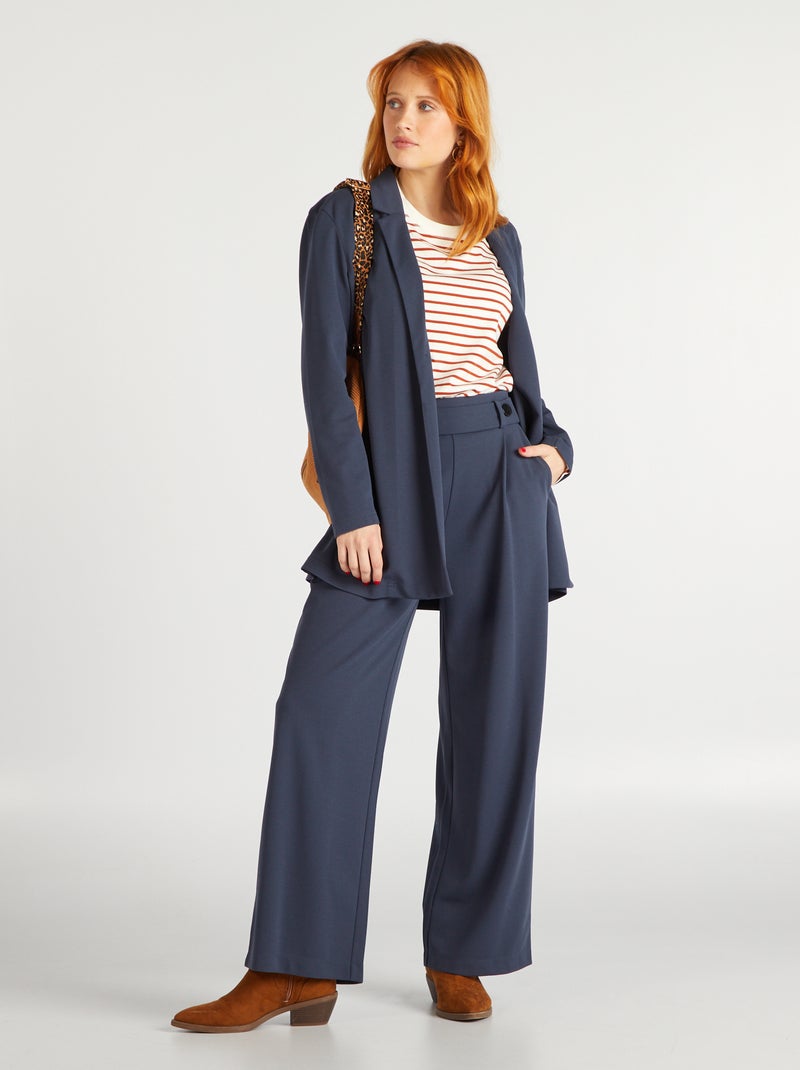 Wijde broek BLAUW - Kiabi