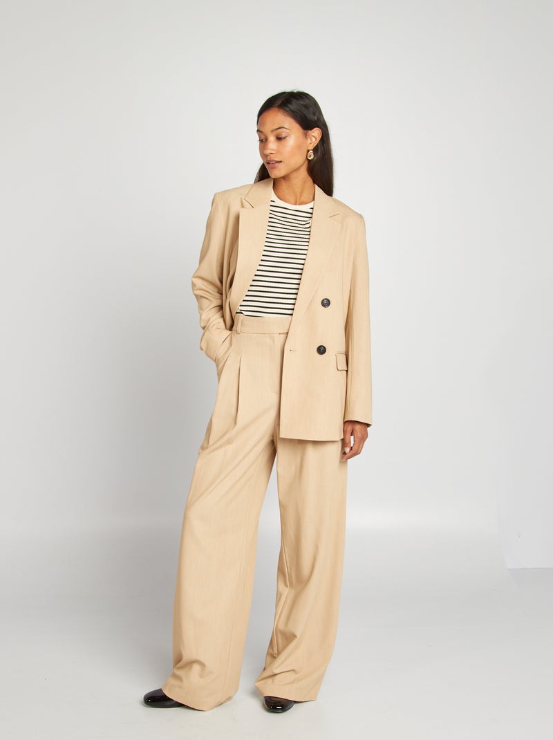 Wijde broek in gekleed model BIEGE - Kiabi