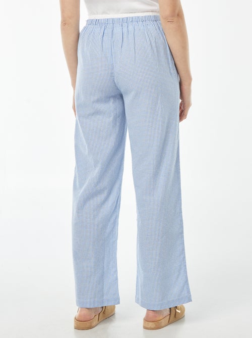Wijde broek in pyjamastijl - Kiabi
