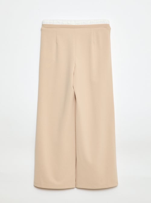 Wijde broek met 2-in-1 effect in boxershortstijl - Kiabi