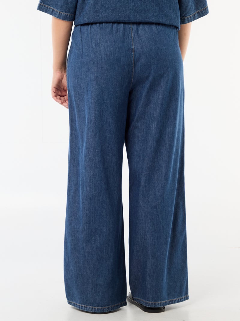 Wijde broek met 2 zakken Blauw - Kiabi