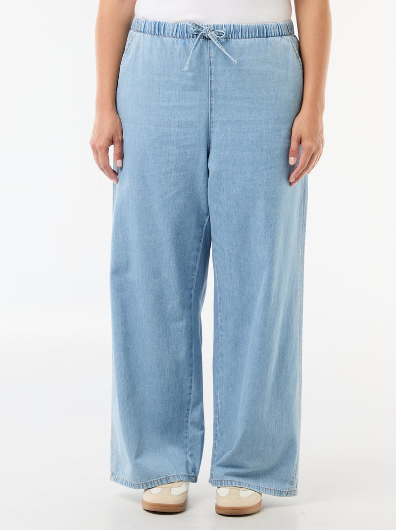 Wijde broek met 2 zakken Blauw - Kiabi