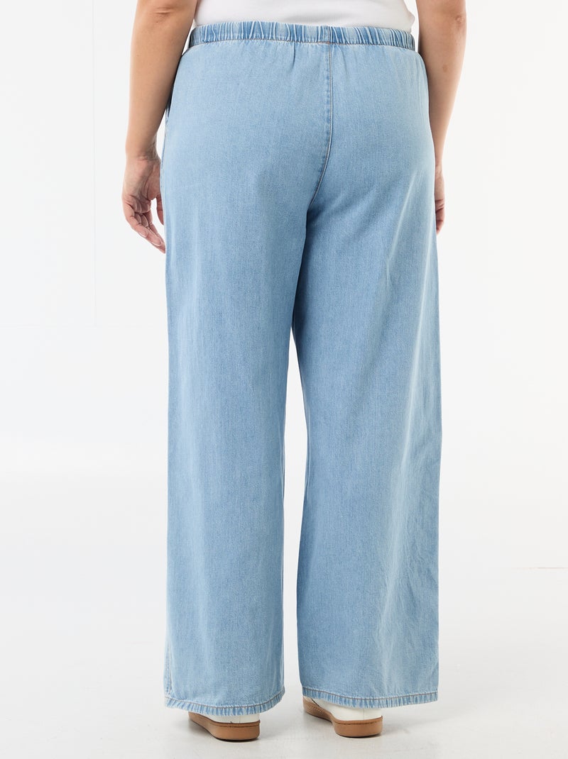 Wijde broek met 2 zakken Blauw - Kiabi