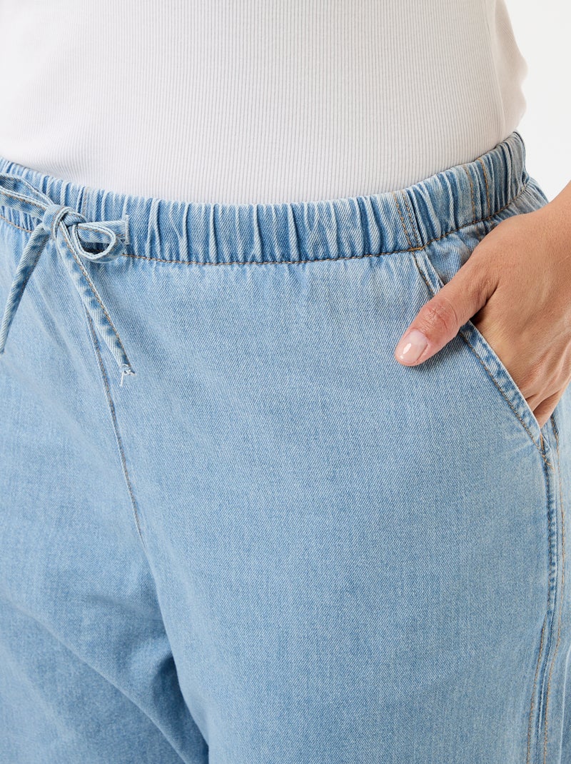Wijde broek met 2 zakken Blauw - Kiabi