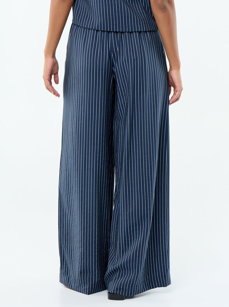Wijde broek met 2 zakken Blauw - Kiabi