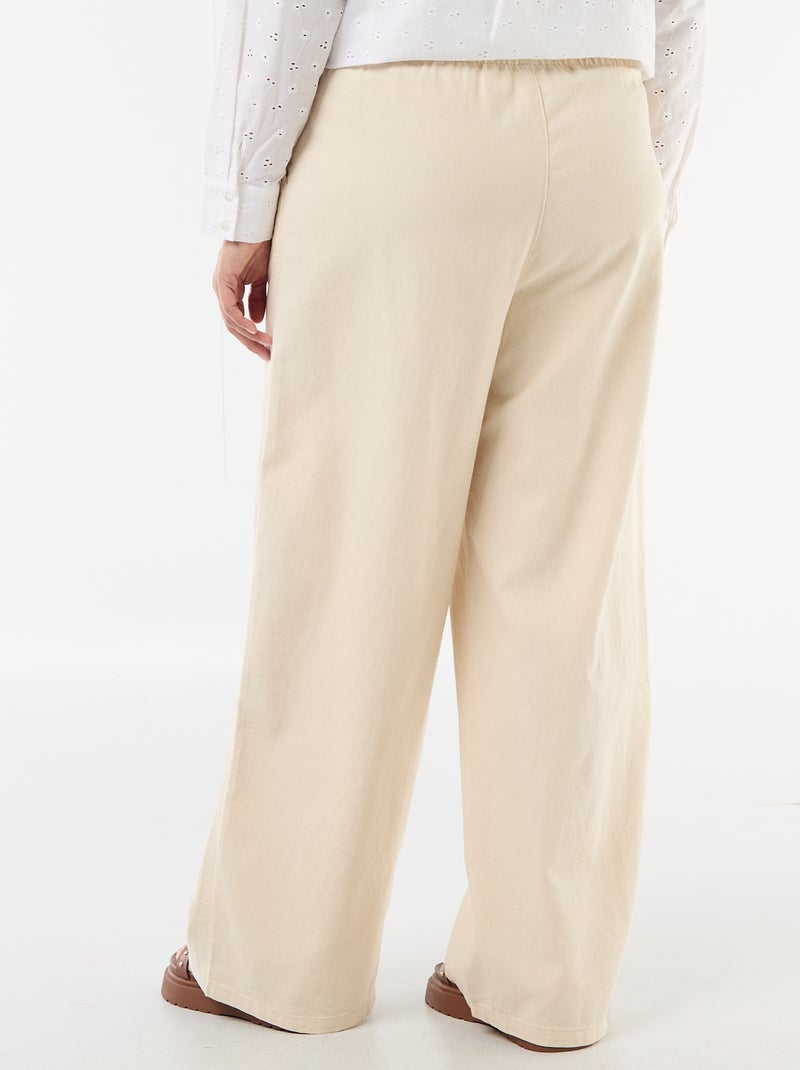 Wijde broek met 2 zakken Wit - Kiabi