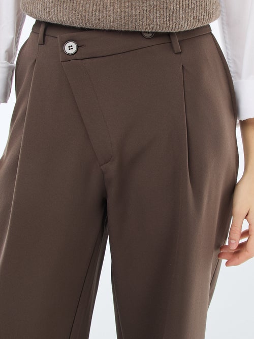 Wijde broek met asymmetrische opening - Kiabi
