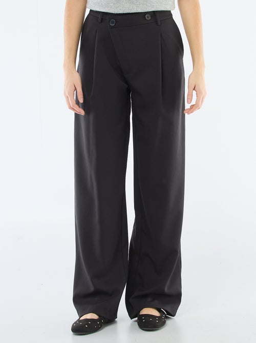 Wijde broek met asymmetrische opening - Kiabi