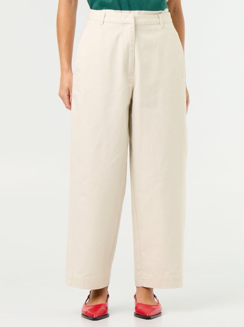 Wijde broek met barrel fit - Kiabi Wijde broek met barrel fit - Kiabi