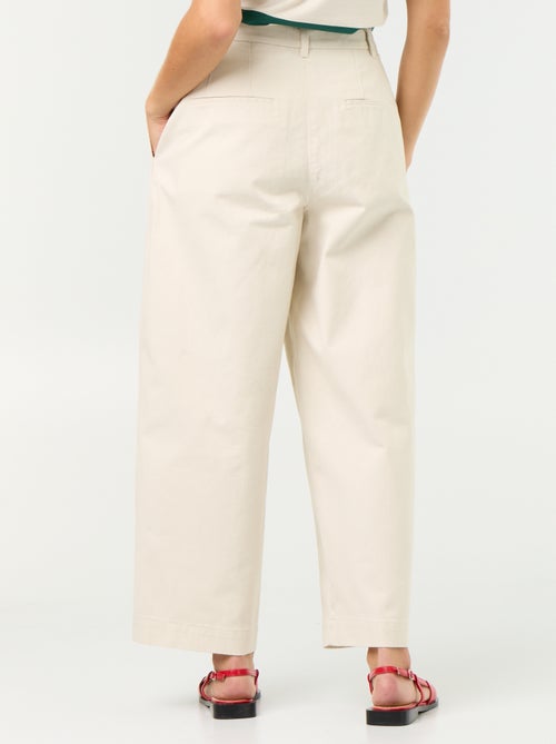 Wijde broek met barrel fit - Kiabi Wijde broek met barrel fit - Kiabi