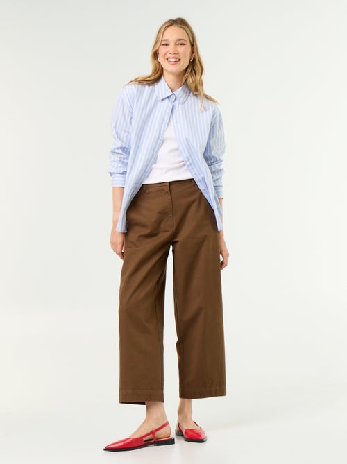 Wijde broek met barrel fit - Kiabi Wijde broek met barrel fit - Kiabi
