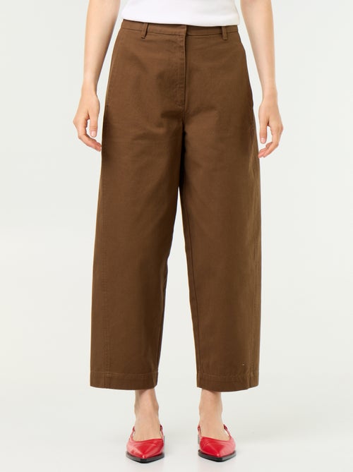 Wijde broek met barrel fit - Kiabi Wijde broek met barrel fit - Kiabi