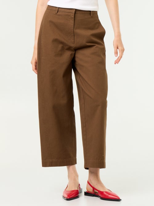 Wijde broek met barrel fit - Kiabi Wijde broek met barrel fit - Kiabi