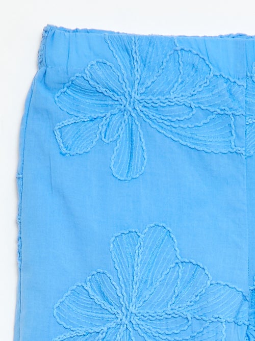 Wijde broek met borduursels - Kiabi