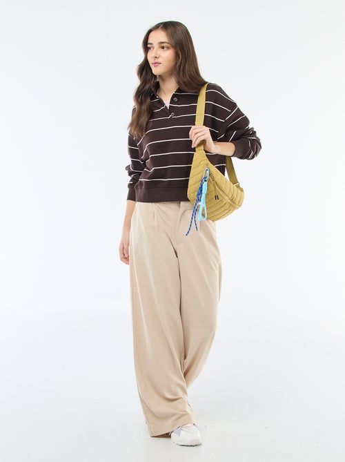 Wijde broek met boxer tailleband - Kiabi