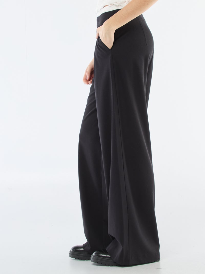 Wijde broek met boxer tailleband Zwart - Kiabi