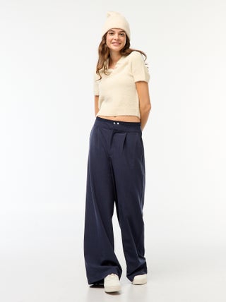 Wijde broek met boxershort aan de taille