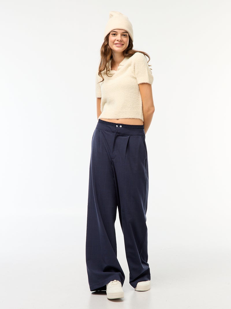 Wijde broek met boxershort aan de taille Blauw - Kiabi