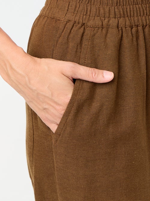 Wijde broek met elastische taille - Kiabi