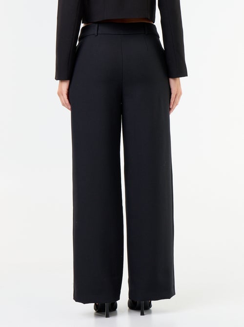 Wijde broek met goudkleurige knopen - Kiabi