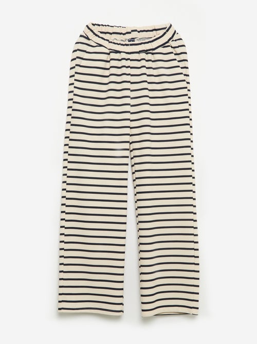 Wijde broek met hoge taille - collectie gemakkelijk aan te trekken - Kiabi Wijde broek met hoge taille - collectie gemakkelijk aan te trekken - Kiabi