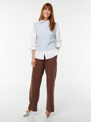 Wijde broek met hoge taille - So Easy
