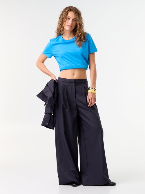 Wijde broek met hoge taille - Kiabi Wijde broek met hoge taille - Kiabi