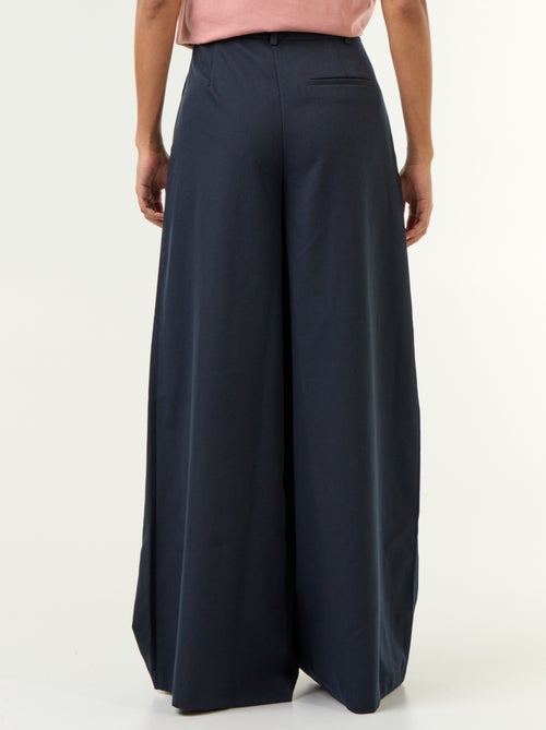 Wijde broek met hoge taille - Kiabi