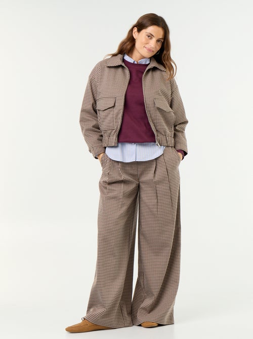 Wijde broek met hoge taille - Kiabi Wijde broek met hoge taille - Kiabi