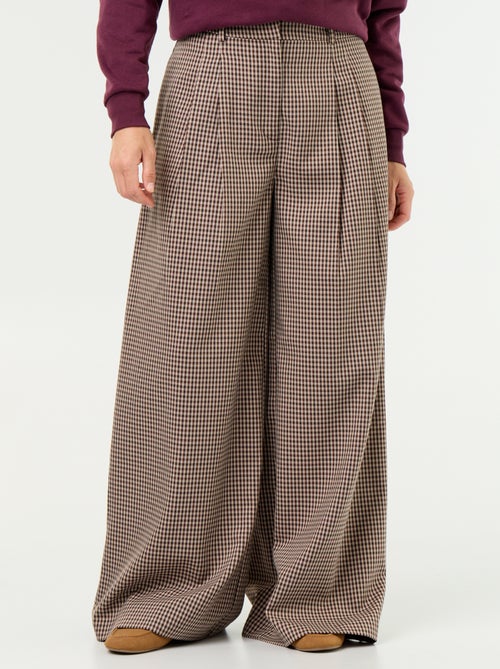 Wijde broek met hoge taille - Kiabi Wijde broek met hoge taille - Kiabi