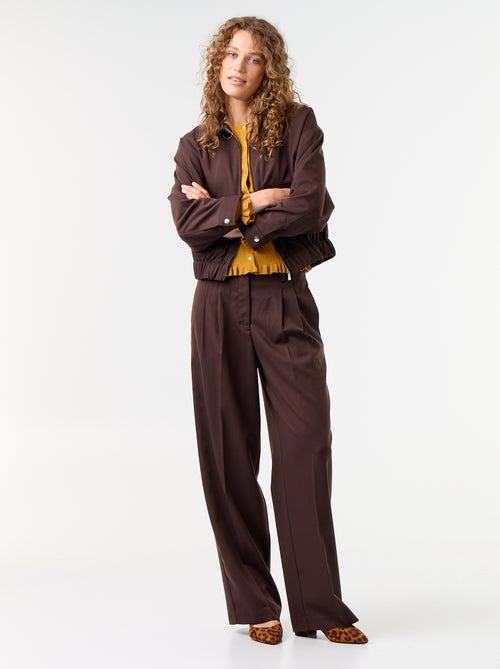 Wijde broek met hoge taille - Kiabi Wijde broek met hoge taille - Kiabi