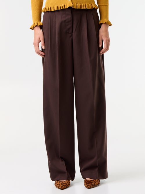 Wijde broek met hoge taille - Kiabi Wijde broek met hoge taille - Kiabi
