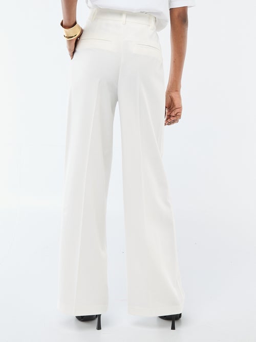 Wijde broek met hoge taille en 5 zakken - Kiabi